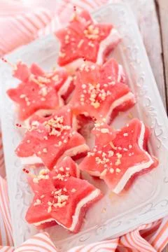 Star-shaped appetizers. Stock Photos