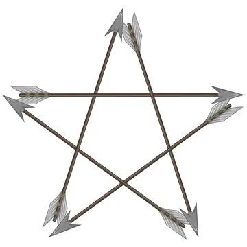 Star Shaped Arrows Vector Design 스톡 일러스트
