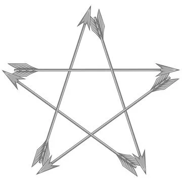 Star Shaped Arrows Vector Design 스톡 일러스트