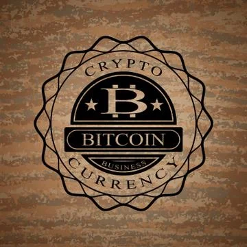 Star-shaped bitcoin logo Stock Illustration