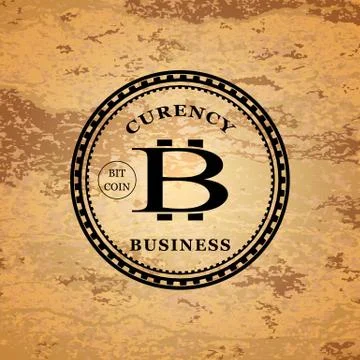 Star shaped bitcoin logo Stock Illustration
