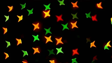 Star-shaped color light blinking Stock Footage 44543901