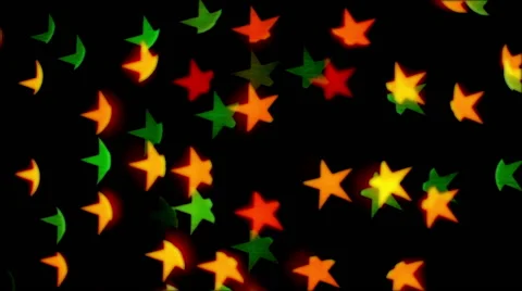 Star-shaped color light blinking Stockbeeldmateriaal 44544362