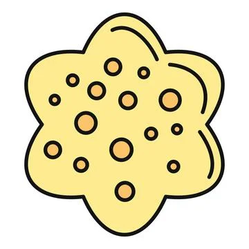 Star shaped cookie with chocolate chips vector icon Stock Illustration