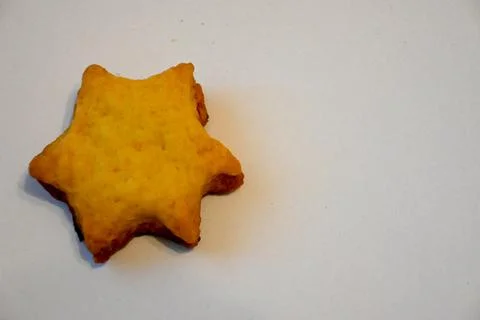 Star shaped cookie on white background Stock Photos