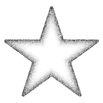 Star shaped frame made of dots Stockillustratie