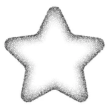 Star shaped frame made of dots Stock Illustration