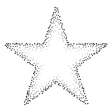 Star shaped frame made of dots 스톡 일러스트
