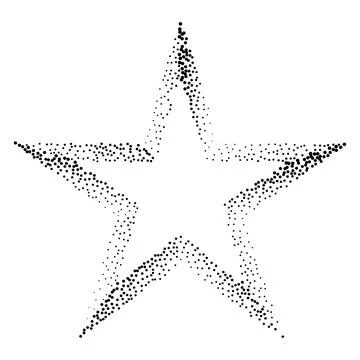 Star shaped frame made of dots Stock Illustration