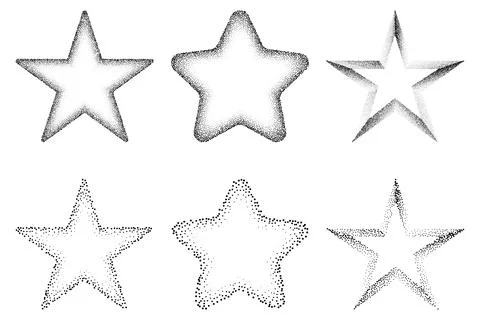 Star shaped frames made of dots 스톡 일러스트