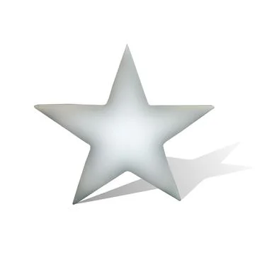 Star shaped gift box on white background Stock Illustration