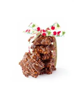 Star shaped Gingerbread Stack with Bow Stock Photos