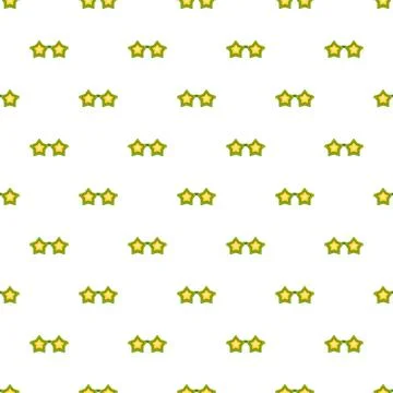 Star shaped glasses seamless pattern background Stock Illustration