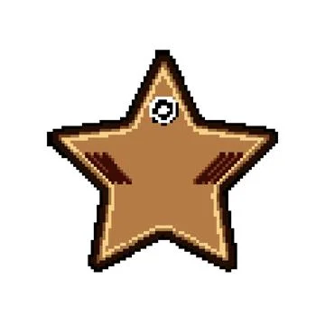 Star shaped leather patch badge with stitching Stock Illustration