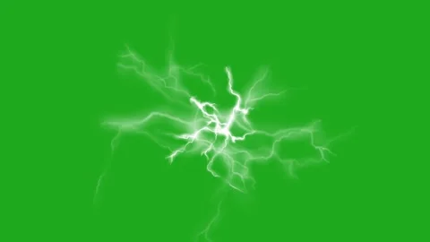 Star Shaped Lightning Bolt Effect on Green Screen Stock Footage 320126411