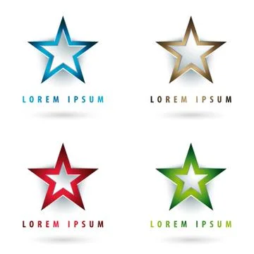 Star shaped logos Stock Illustration