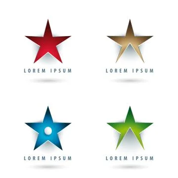 Star shaped logos Stock Illustration