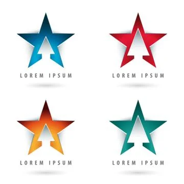Star shaped logos Stock Illustration
