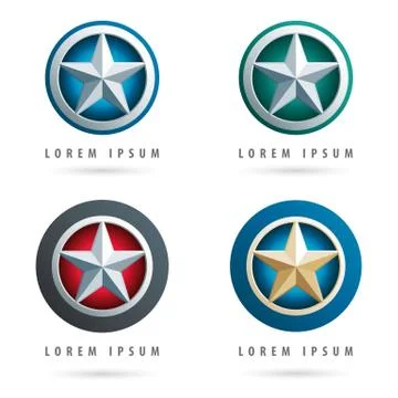 Star shaped logos Stock Illustration