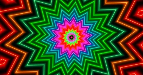 Star shaped neon colored looping background Stock Footage 97150251