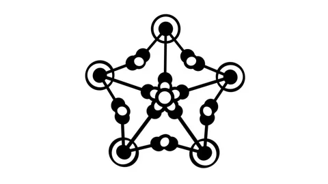 Star Shaped Network Node Icon Stock Footage 340305746