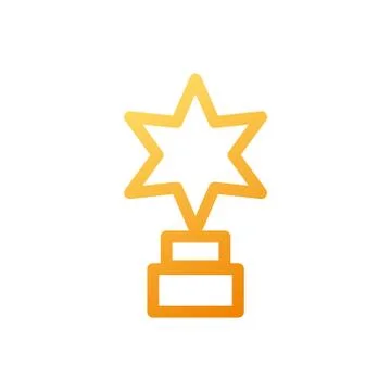 Star shaped trophy on white background 스톡 일러스트