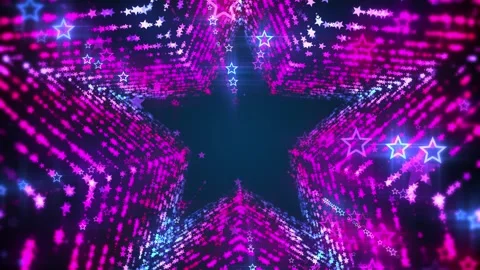 Star Shapes Party Background 库存影片 348019709