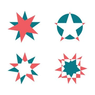 Star shapes set Stock Illustration