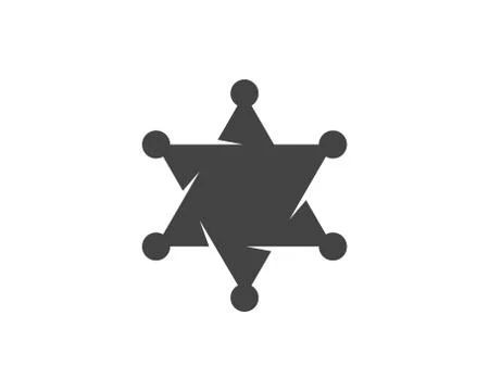 Star sherif vector icon template Stock Illustration