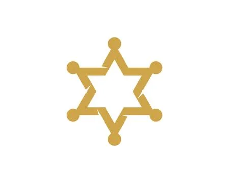 Star sherif vector icon template Stock Illustration