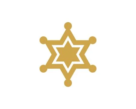Star sherif vector icon template Stock Illustration