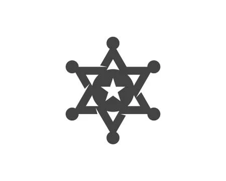 Star sherif vector icon template Stock Illustration