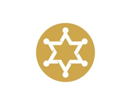 Star sherif vector icon template Stock Illustration