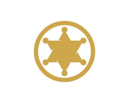 Star sherif vector icon template Stock Illustration