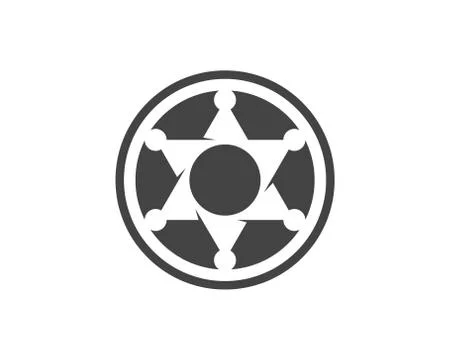 Star sherif vector icon template Stock Illustration