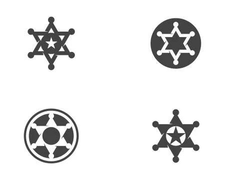 Star sherif vector icon template Stock Illustration