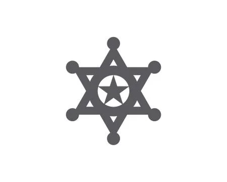 Star sherif vector icon template Stock Illustration