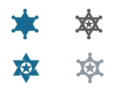Star sherif vector icon template Stock Illustration