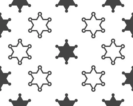 Star sherif vector icon template Stock Illustration