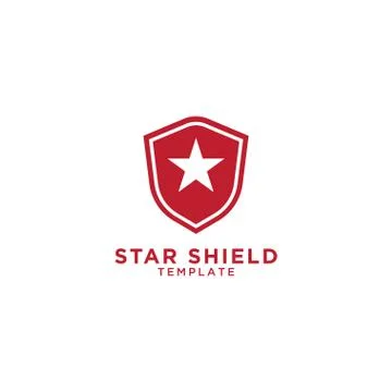 Star shield graphic design template Stock Illustration