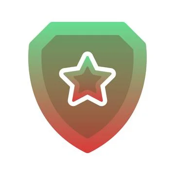 Star shield logo element design template icon Stock Illustration