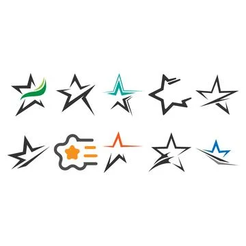 Star shield logo emblem vector Ilustração Stock