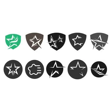 Star shield logo emblem vector 스톡 일러스트