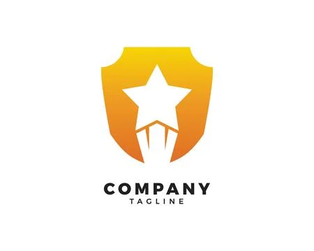 Star shield logo vector template Stock-Illustration