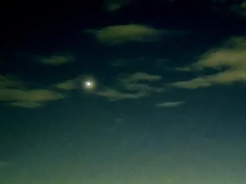 Star shining between the clouds at Jakarta Stock Photos