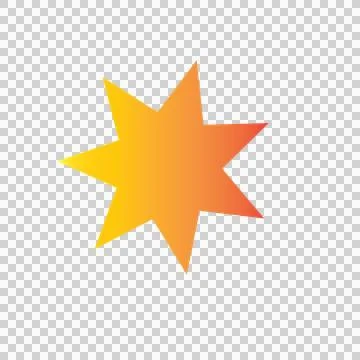 Star Shining With Gradient And Geometric In Orange Stock Illustration