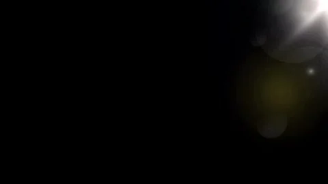 Star shiny animated light flare top corner bokeh rays black overlay 4k Stock-Footage 289911658