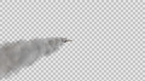 Star Ship Flyby With Vapor Trail - Alpha Channel 스톡 동영상 64577053