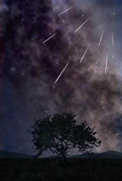 Star shower Stock Photos