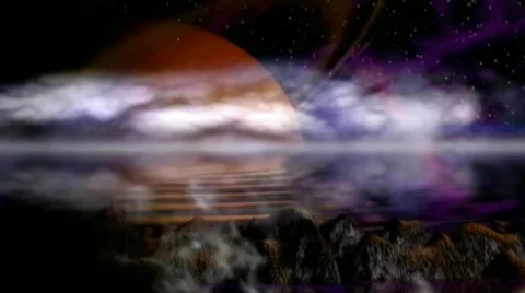 Star Shower on Titan Stock Footage 671603